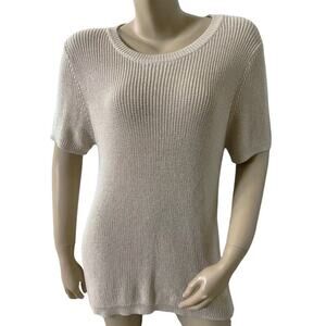 Chaps XL Gold Metallic Knit Tunic Sweater MWT